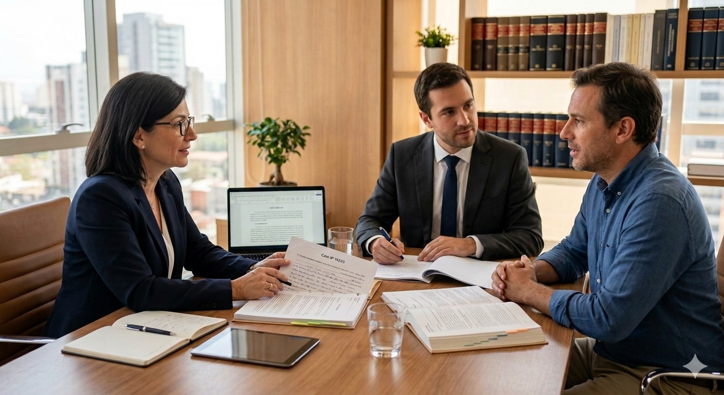 Abogados en sala del tribunal